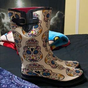 Blazin Roxx Sugar Skull Rain Boots 